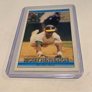 Rickey Henderson Rare! 1991 Error Donruss Baseball Card (No period after inc)